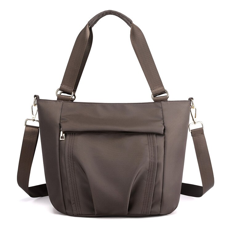 Zomer Vrouwen Schoudertassen Meisjes Top-Handvat Bolsaszakken Crossbody Tas Nylon Vrouwelijke Messenger Bag Vrouw handtassen: Bruin