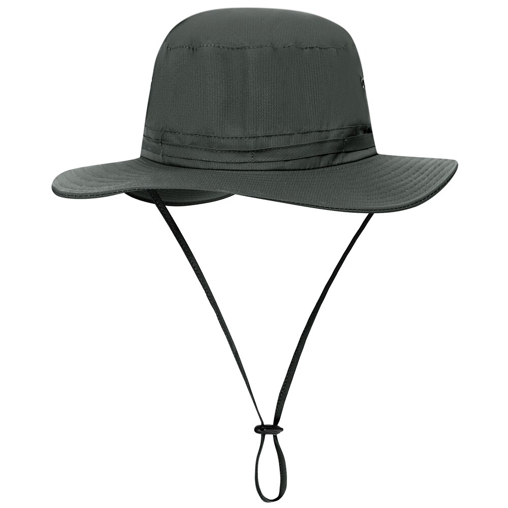 Zonnehoed Uv-bescherming Zomer Cap Brede Rand Voor Camping Vissen Wandelen Bergbeklimmen: Dark gray