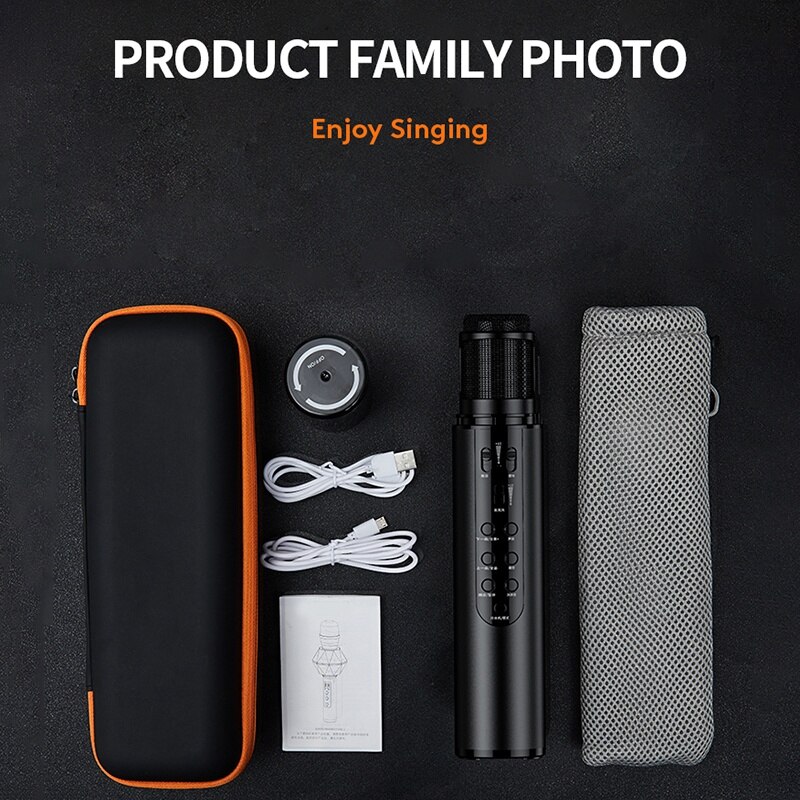 Wireless Microphone Mobile Phone Sound Card Live Dynamic Coil Sound Change o Microphone Integrated Microphone Golden