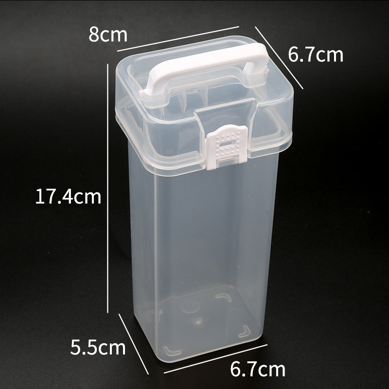 Estuche de plástico transparente para rotuladores, caja organizadora de almacenamiento para marcadores de bocetos de pintura, se adapta a rotuladores de hasta 18mm: Negro
