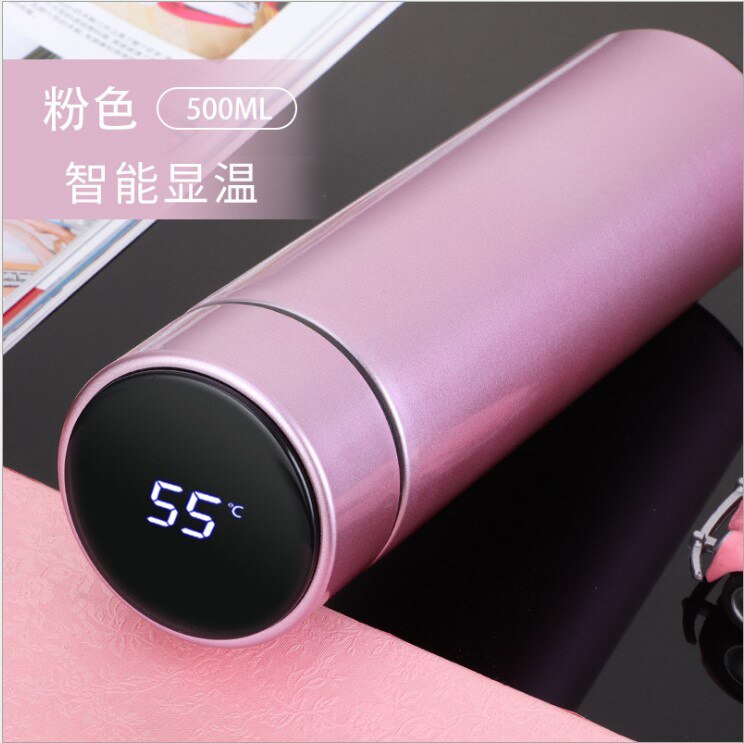 Thermos Intelligent en acier inoxydable, affichage de la température, bouteille d'eau intelligente, flacons sous vide, Thermos, tasse à café,: Rose Gold