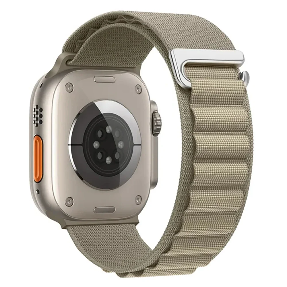 Alpine Loop Strap For Apple Watch Ultra 2 Band 9 8 7 49mm 45mm 41mm Nylon Sports Bracelet iWatch 10 6 5 4SE 44/40mm 46/42mm Belt: Black Yellow / 14mm