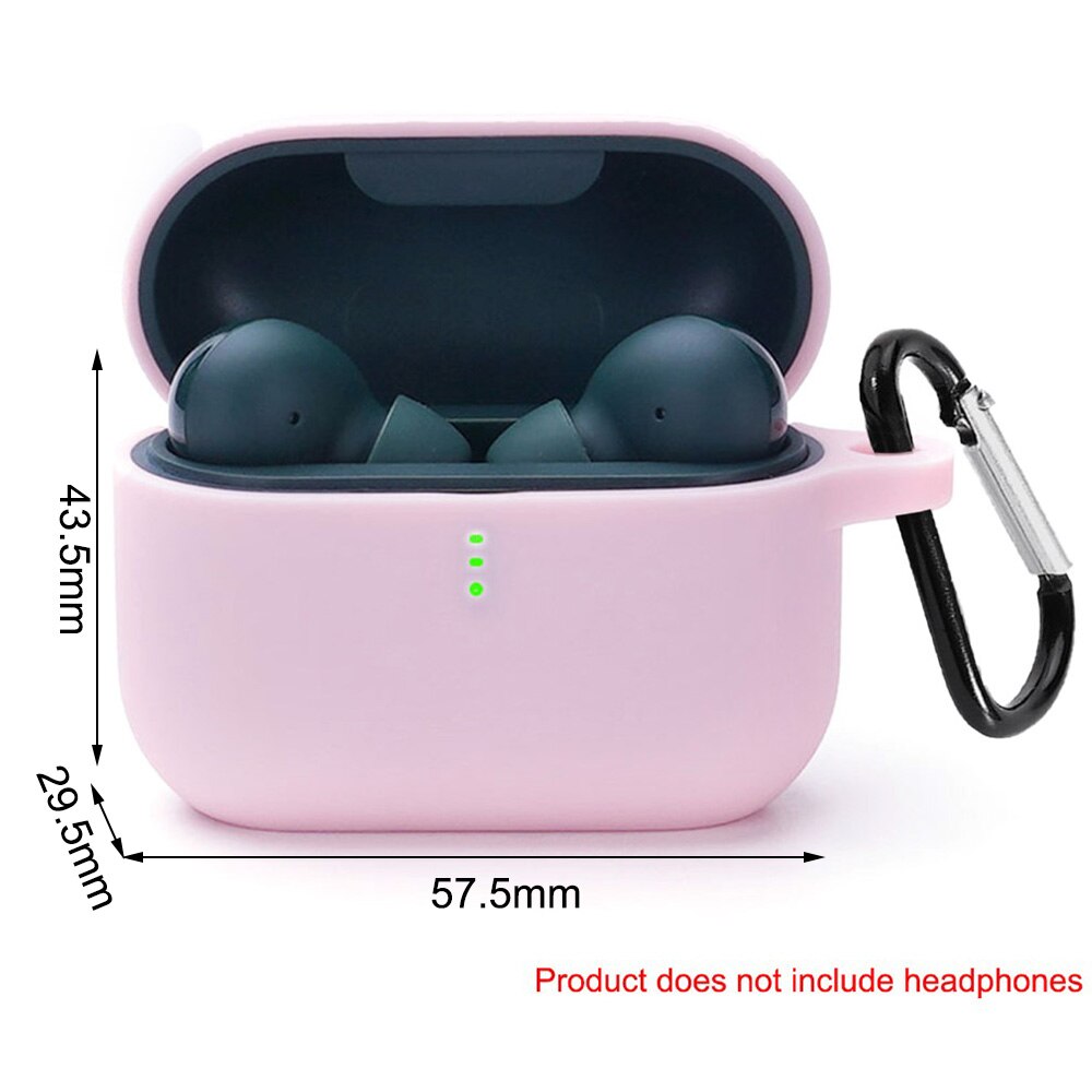 Silicone caso capa protetora da pele para qcy t10 fone de ouvido caso protetor de proteção bluetooth fones de ouvido macio capa de silicone escudo: Rosa