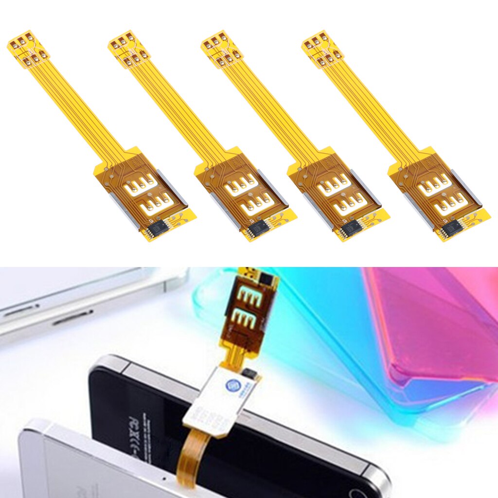 4X External SIM Card Extension Converter connects your current phone Micro SIM with another normal size SIM card