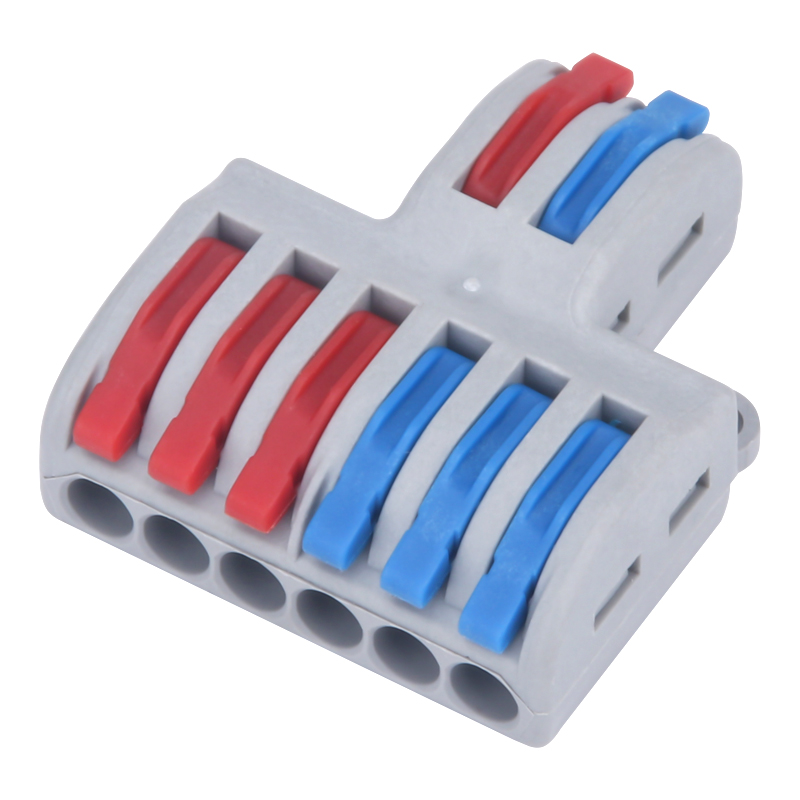 Two In and Six Out Quick-connection Terminal Wire Splitter Box Flame-retardant Plastic Junction Box Electrical Accessories