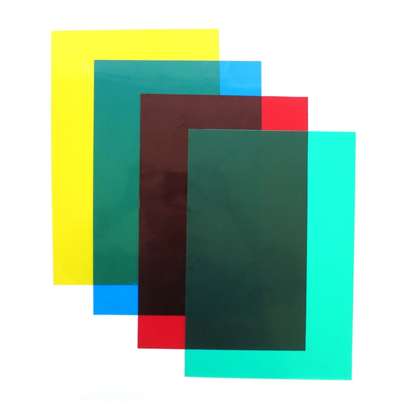 Pvc gennemsigtigt ark farverigt gennemsigtigt blå/rød/gul/grønt plastrapportdæksel vælg farve 200*300mm tykkelse 0.3mm