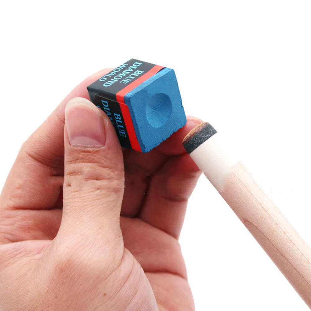 2Pcs Blue Diamond Blue Billiards Pool Snooker Cue Stick Chalks Billiard Accessories