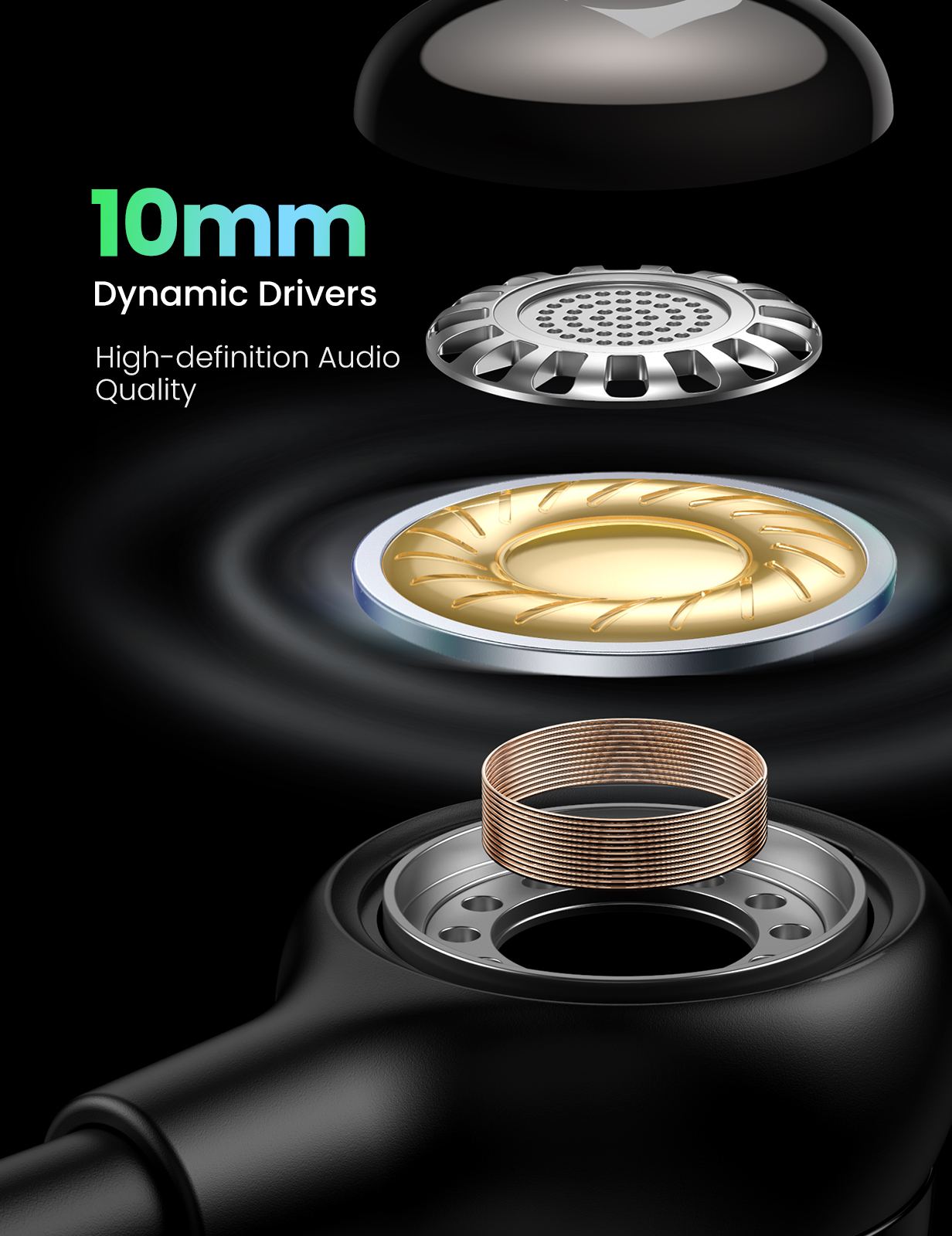 Słuchawki przewodowe UGREEN słuchawki douszne z certyfikatem MFi z mikrofonem słuchawki z redukcją szumów HiFi stereofoniczny dla iPhone 12 11