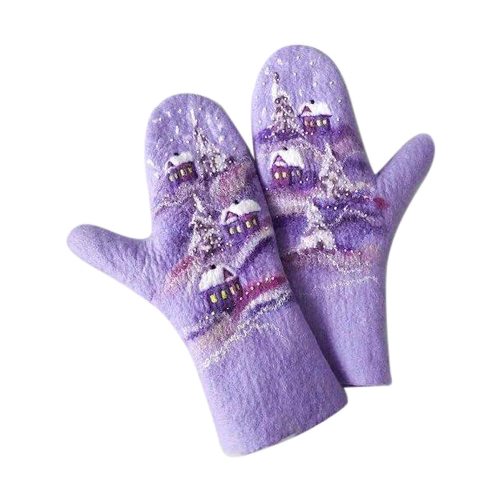 moderno y , guantes estampados de navideña para mujer, que mantienen el calor y el viento, dulces y encantadores, cómodos: PP