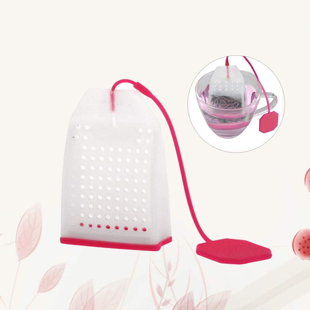6pcs Silicone Reusable Tea Bag Tea Infuser Strainer Loose Leaf Filters Steeper for Tea Cups Mugs Teapots (Random Color)
