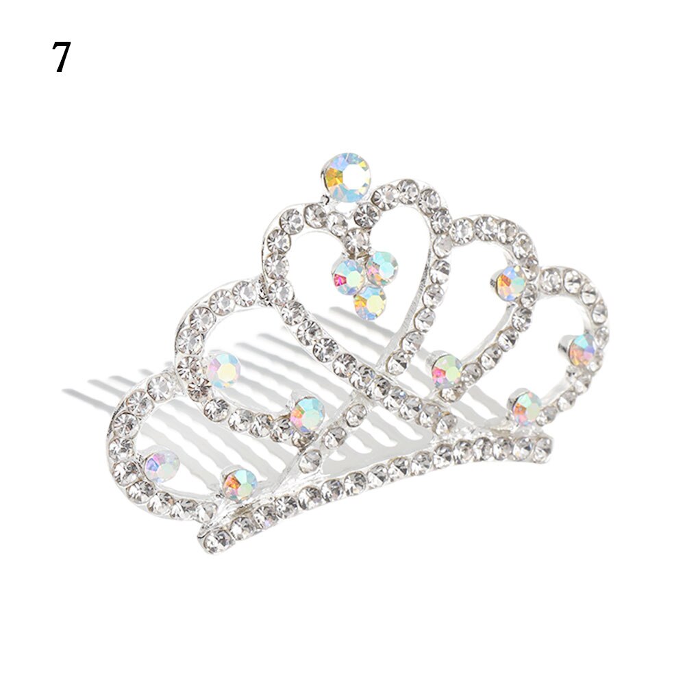 Lovely Mini Tiara Crystal Rabbit Princess Crown Comb Party Costume Accessory Girls Kids Birthday Children's Headwear: 7