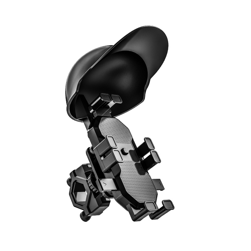 Soporte para casco de teléfono móvil con pulpo a prueba de lluvia para motocicleta, paraguas para bicicleta, soporte para teléfono, Mini sombrilla creativa, parasol: Verde
