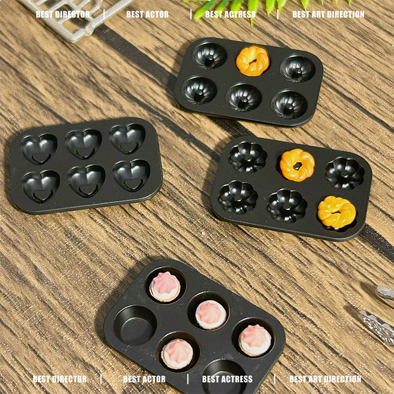 1 Uds. Molde para hornear pasteles de casa de muñecas en miniatura a escala 1/6 1/12, Mini comida para muñecas OB11, accesorios de cocina, juguete