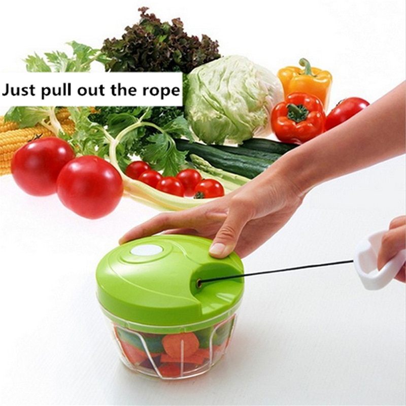Keuken Helper Pull-cord Speedy Voedsel Chopper Fruit Groente Dicer Knoflook Gember Cutter Keuken Gadgets Kookgerei