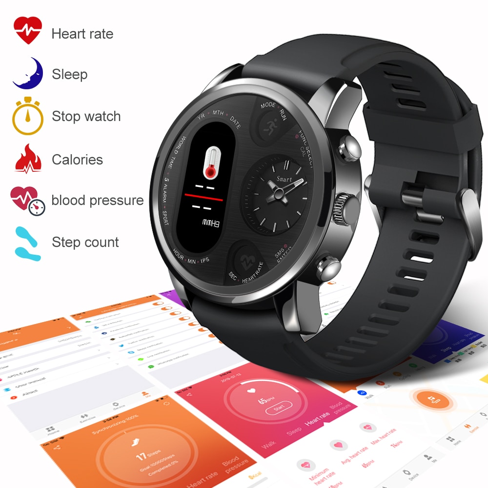 LEMFO montre intelligente pour hommes et femmes tension artérielle oxygène appel Message activité rappel Bracelet intelligent affichage couleur