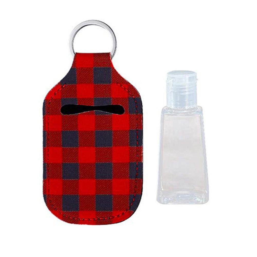 Hand Sanitizer Travel Bottle with leather case Refillable Containers 30ml Flip Cap Reusable empty bottles with Keychain Carrier: M