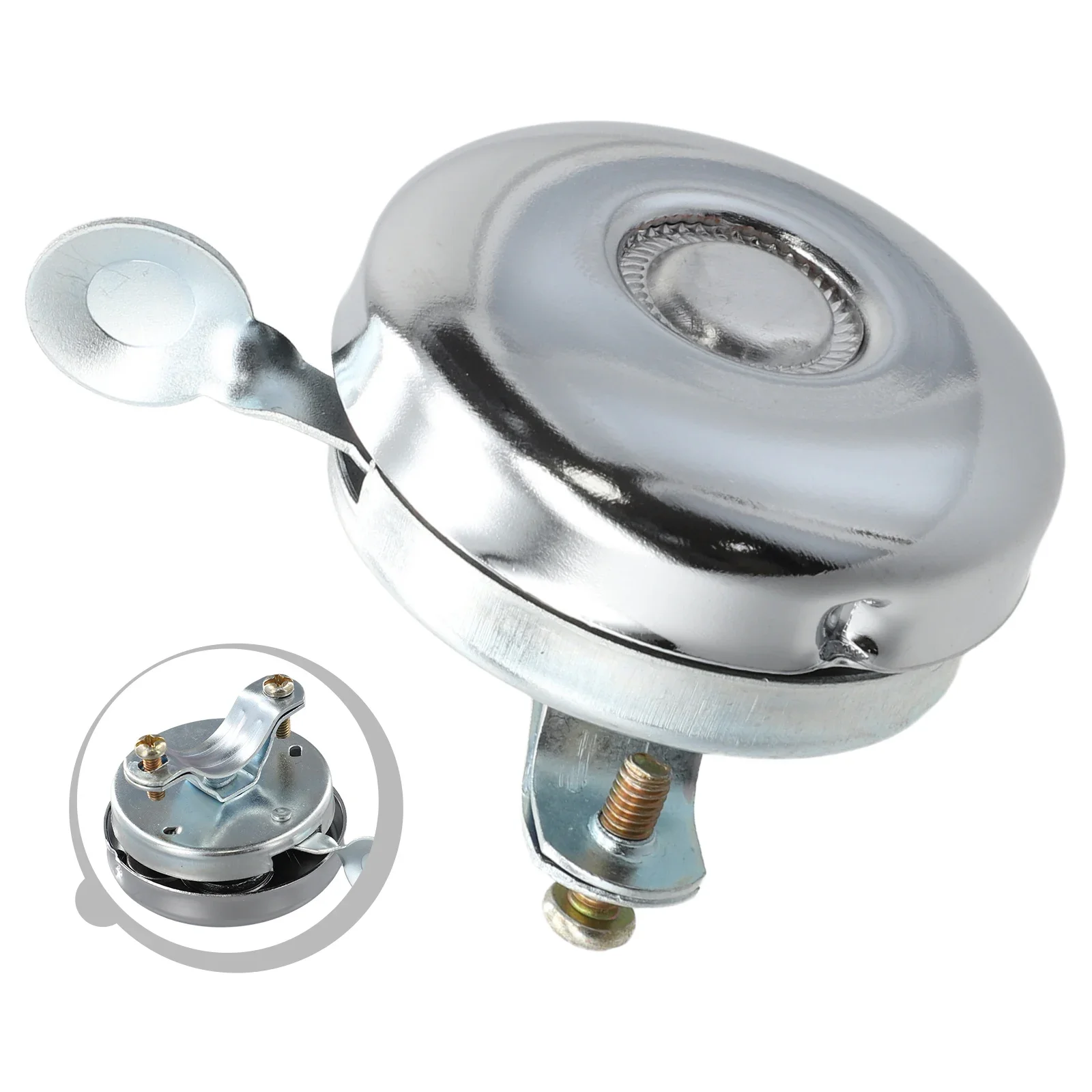 Nueva campana cromada para bicicleta de , accesorios de repuesto prácticos plateados/negros, piezas de bicicletas plegables clásicas Dinger