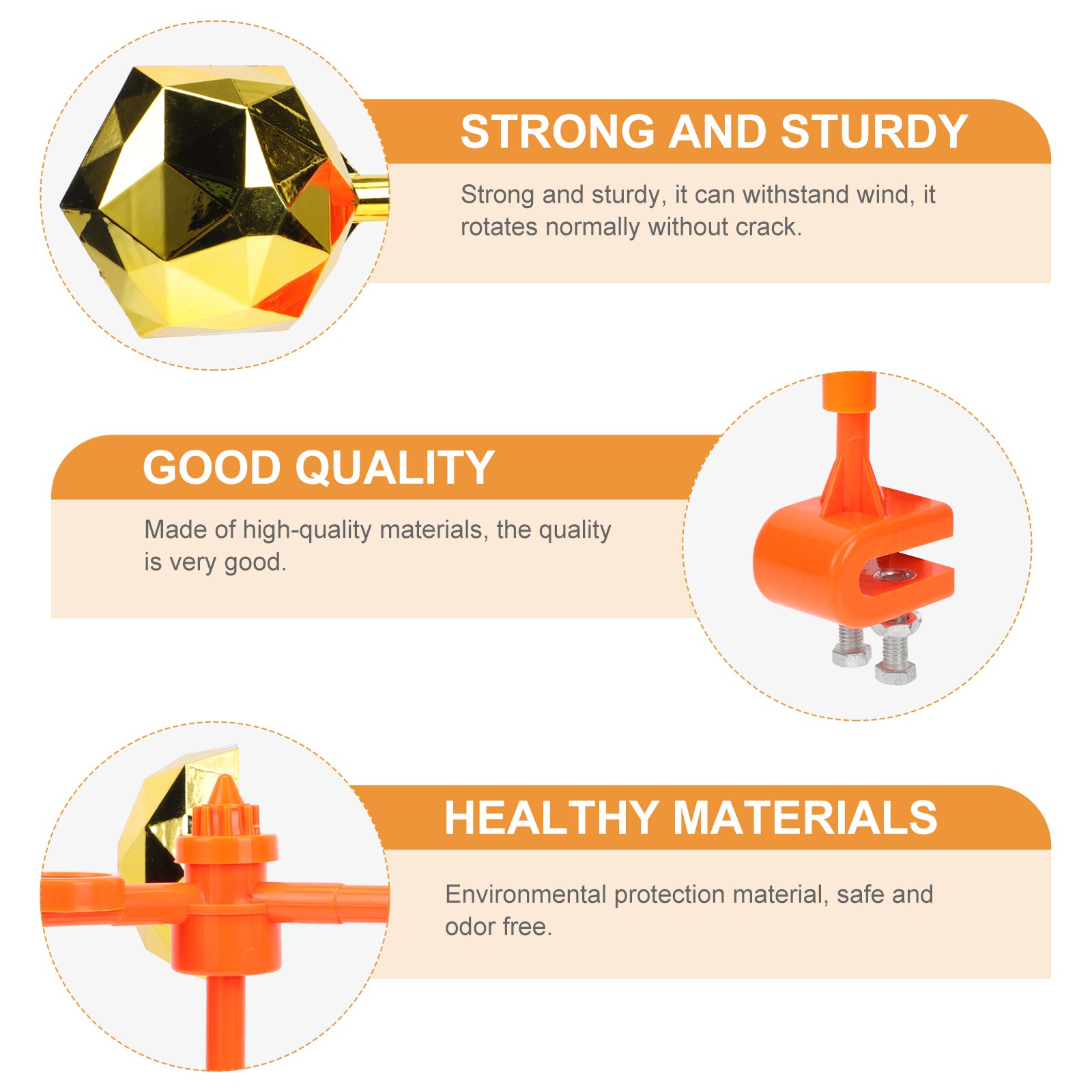 Reflective Bird Repeller Plastic Bird Scarer Bird Repellent Tool Wind Power Bird Repeller for Park Pond Garden