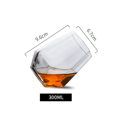 Whisky glas vin shot glas øl kop gennemsigtig vodka vin glas whisky dækket juice drink kop bar værktøj: 300ml