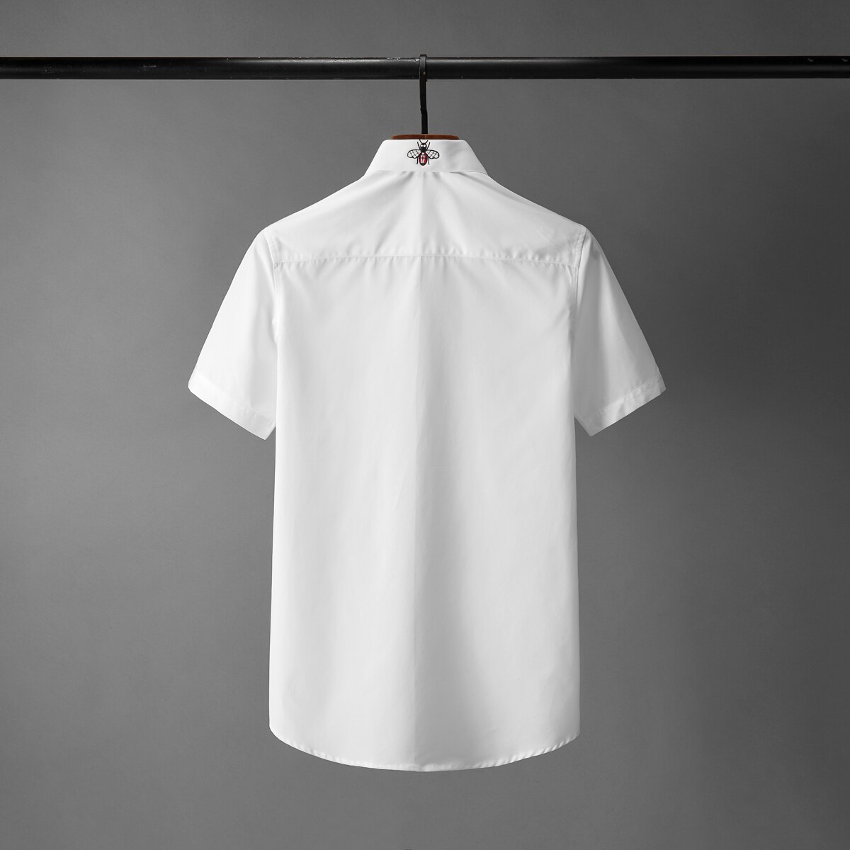 Minglu summer diamond herreskjorter luksuriøse kortermede uformelle herreskjorter pluss størrelse 4xl slim fit herreskjorter
