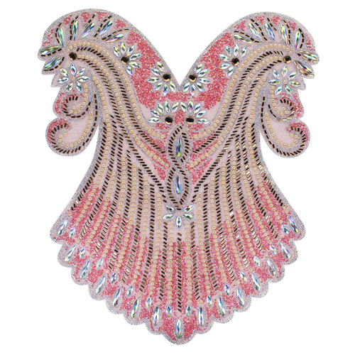 Grote Fix Steentjes Applique Crystal Iron op Patches Trimmen Versiering voor Feestjurk Kleren Versierd 1 stuk: pink