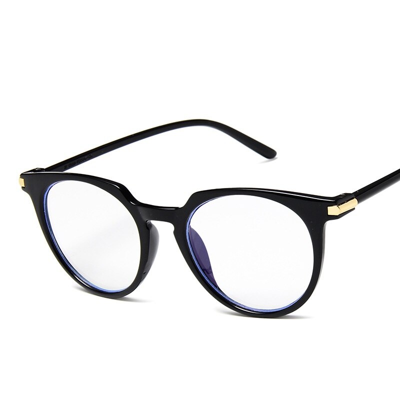 Lunette Frame Computer Glasses Office Women Anti Blue Light Eyewear Vintage Gafas Gaming Eyeglasses Optical Eye Glasses JH15992: Black