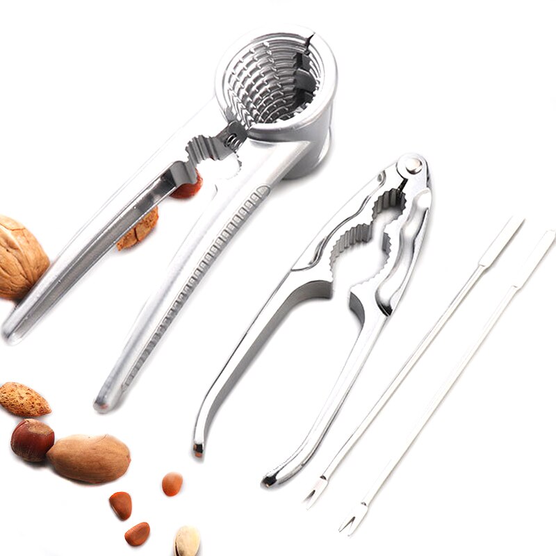 Zinc Alloy Nutcracker Sheller Crack Almond Walnut Pecan Hazelnut Filbert Nut Seafood Cracker Nut Sheller Clip Tool