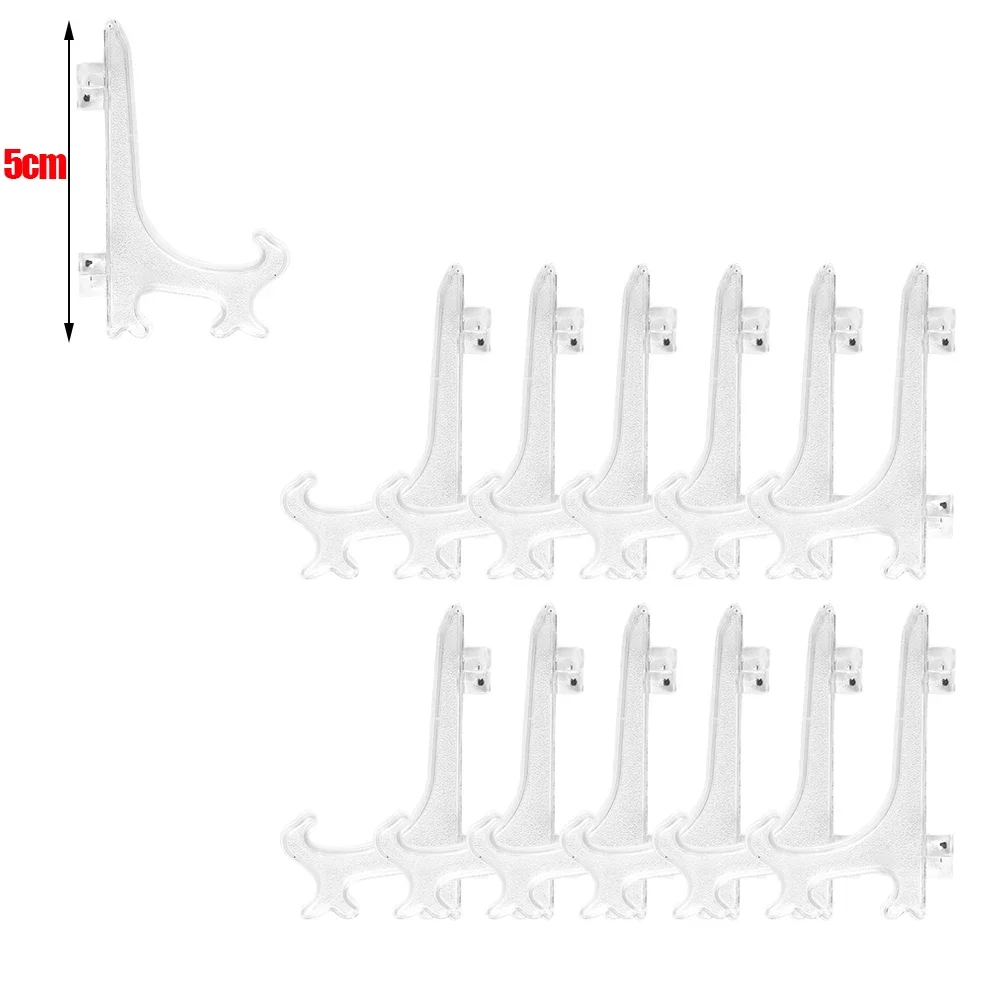 12/1 pezzi cavalletti in plastica trasparente supporto da tavolo pieghevole in acrilico piatto ciotola cremagliera foto cornice supporto portaoggetti decorazioni per la casa: XL / Kaki scuro