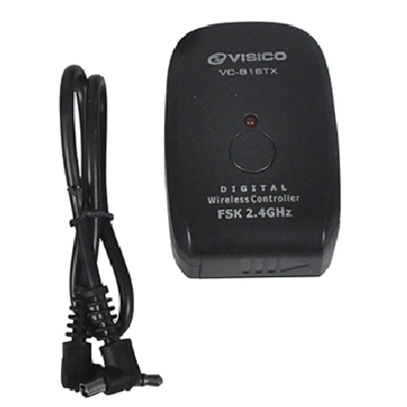Visico VC 816TX 3V batería 16 canales sincronizador transmisor disparador para Visico vl-plus, ve-plus, LED-150T, TTL Studio Flash
