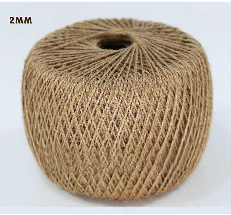 Natural Jute Twisted Rope Decorative projects Braided round cord Rope packing photo Textile Drawstring Arts Crafts Sewing