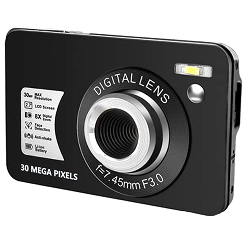 Digital Camera 2.7-Inch LCD Rechargeable HD Pocket Camera,300,000 Pixels, with 8X Zoom, Suitable for Adults,Children: Default Title