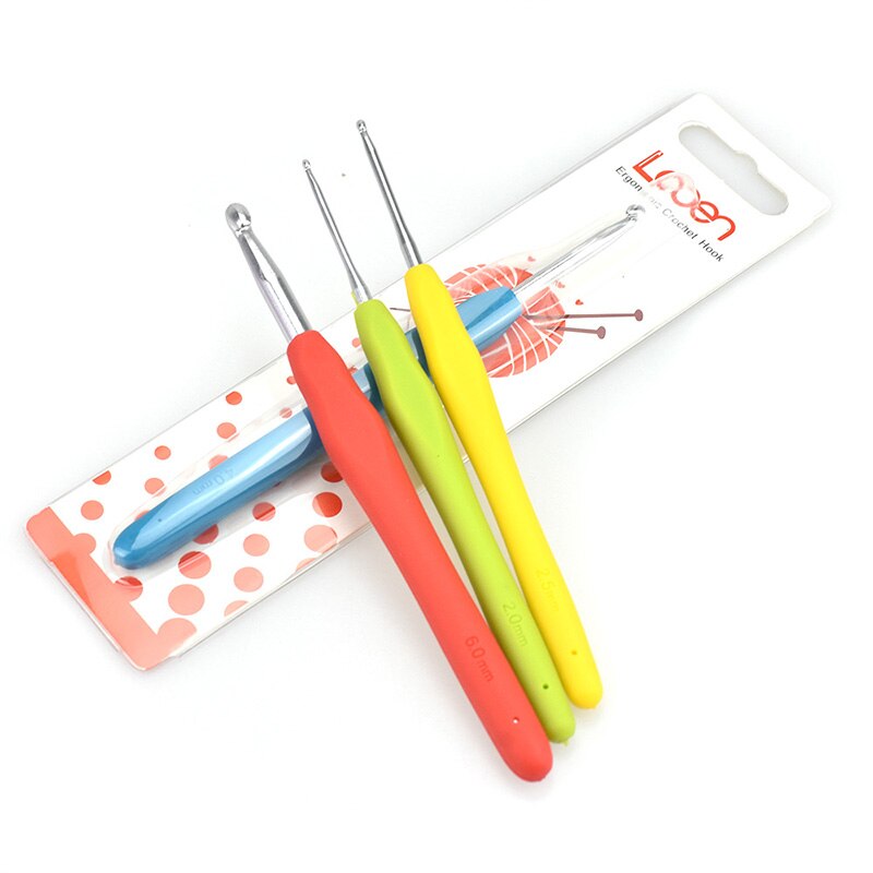 Looen-Crochet à poignée souple pour femme, tissage de fil grossier, outil d'artisanat de fil de bricolage, 2.0 ~ 10mm, 1 pièce