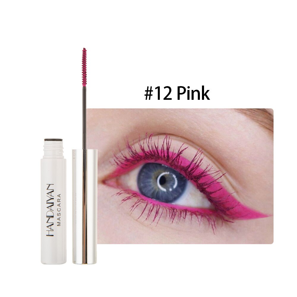 1pcs Color Mascara Waterproof 4d Silk Fibre Express Mascara Long-lasting Curling Lengthening Color Mascara 5ml: 12