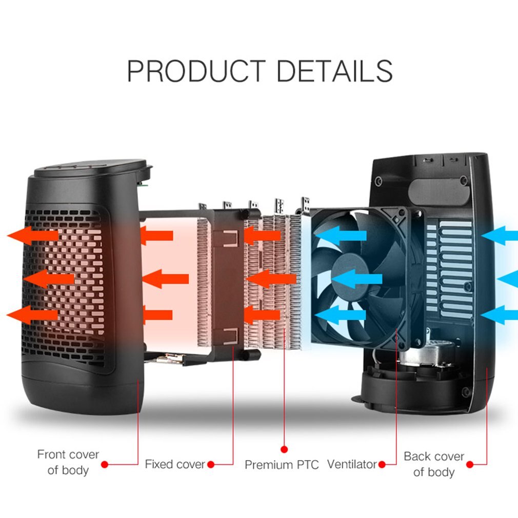 Mini Elektrische Kachel Ventilator Kachel Thuis Verwarming Elektrische Verwarming Warme Lucht Warmer Ventilator Elektrische Kachel Home Office