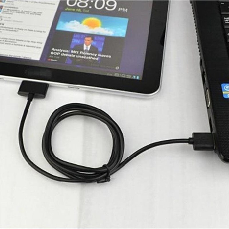 Czarny 1 M USB kabel robić ładowarki dane synchronizacja robić Samsung galaktyka tablet 2 7.0 "plus 7.7" 8.9 "10.1" 10.1 v P1000 P7300 P7500 N5100 N8000