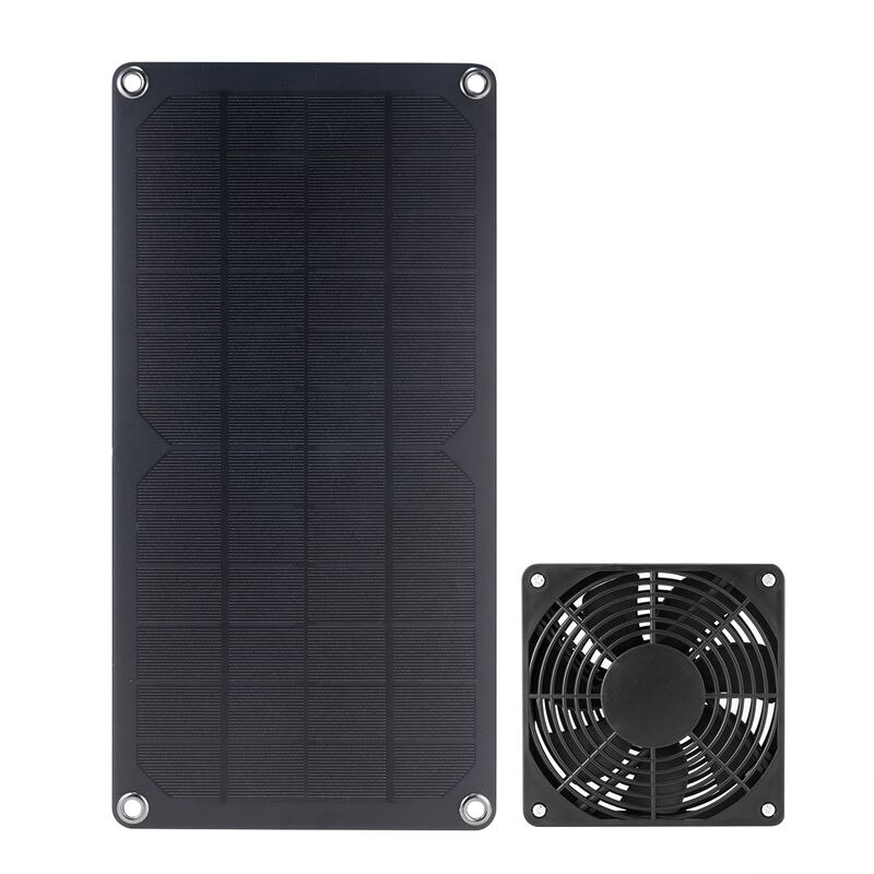 Extractor de aire Solar con Panel Solar, ventilador de escape de 30W y 12V, 6 pulgadas, para perro, pollo, casa, RV, invernadero: Default Title