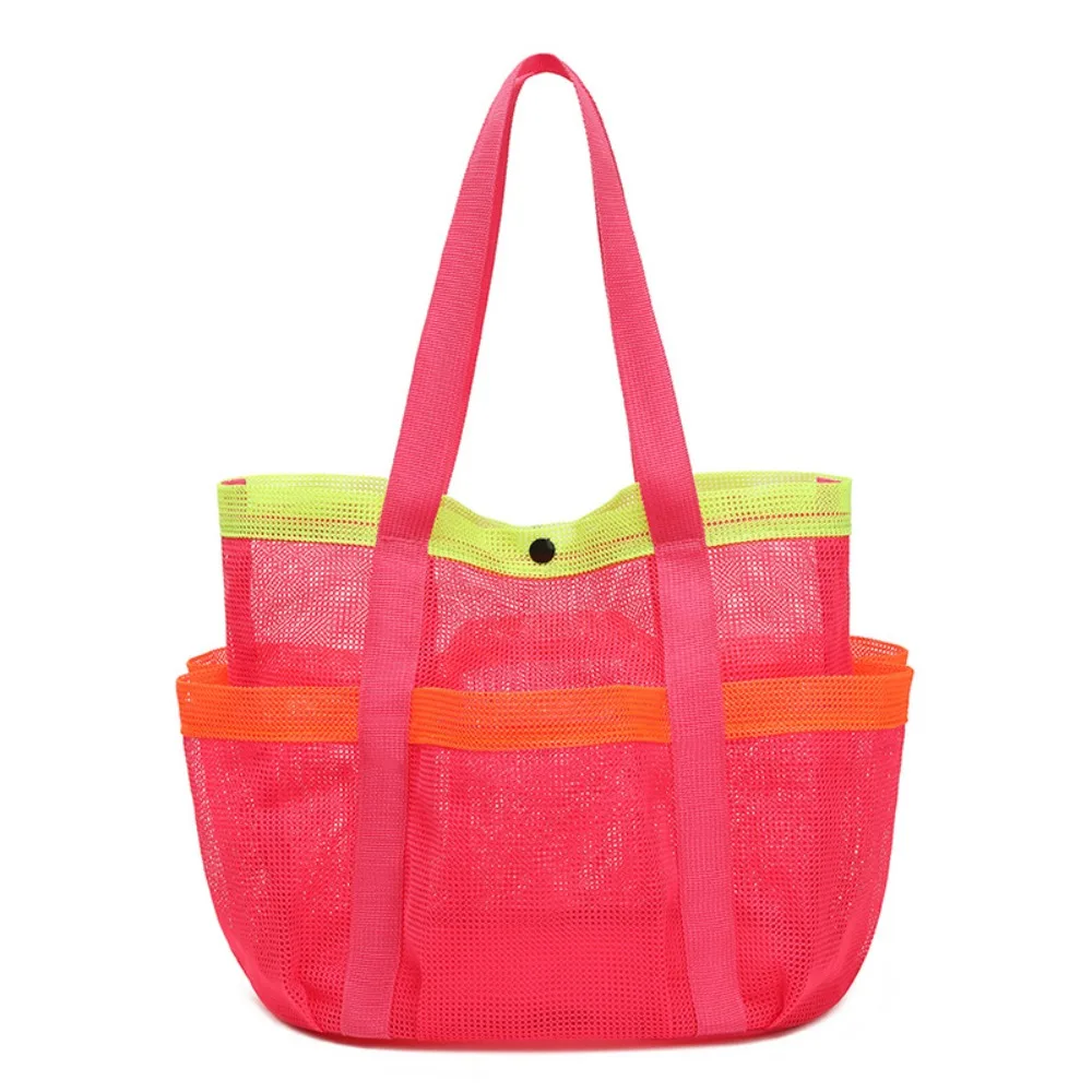 Portable Beach Tote Bag Breathable Foldable Toiletry Bag Durable Large Capacity Quick Dry Swimming Handbag: Yellow