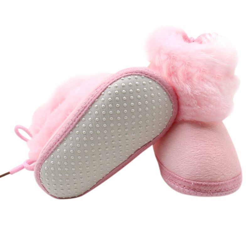 Bobora Winter Baby Girl Warm Shoes Booties Soft Soled Keep Warm Toddler Girls Boys Crib Bebe Shoes Booties 0-18M