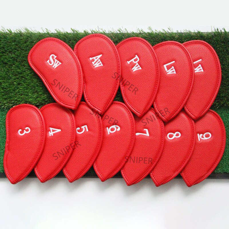 NRC Golf iron Headcovers Exquisite PU Thick PU Leather Golf Club Iron Head Covers Accessories