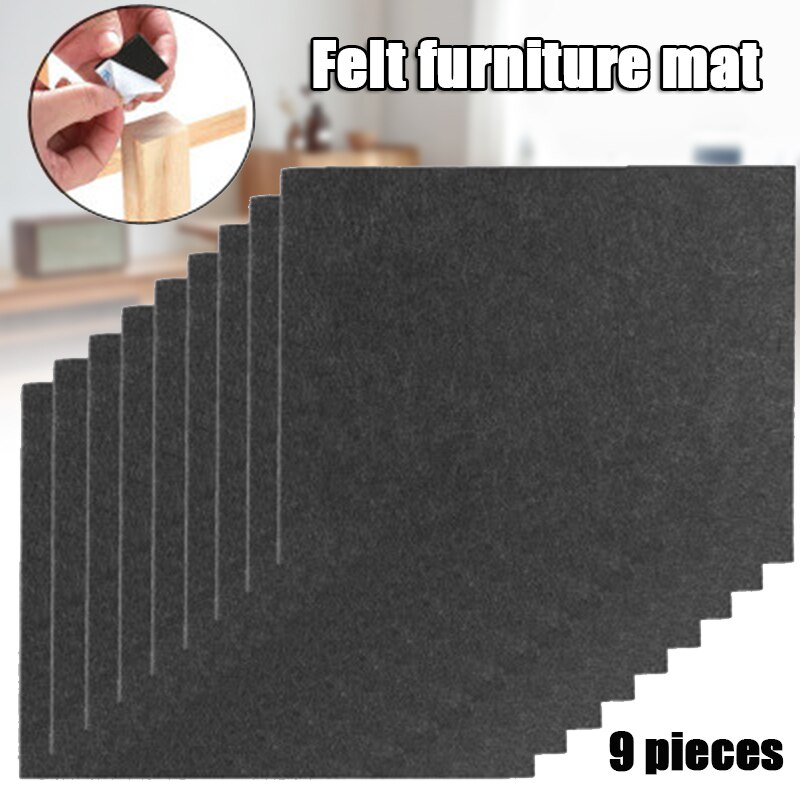 Furniture Pads 9 Pieces Self Adhesive Felt Pads Cuttable Felt Chair Pads Anti Scratch Floor Protectors for Furniture Leg MSU88: Default Title