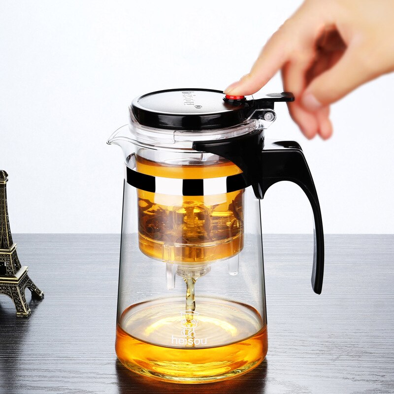 TUUTH 750 ml Wärme Beständig Glas Teekanne Chinesischen kung fu Tee-einstellen Puer Wasserkocher Kaffee Tee Infuser Bequem Büro Tee topf