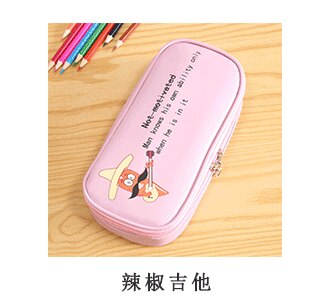 1 Uds Kawaii lápiz caso de texto Simple Estuches la escuela caja de lápices estuche lápiz artículos para la mochila del colegio de papelería: AE2-12Lajiaojita