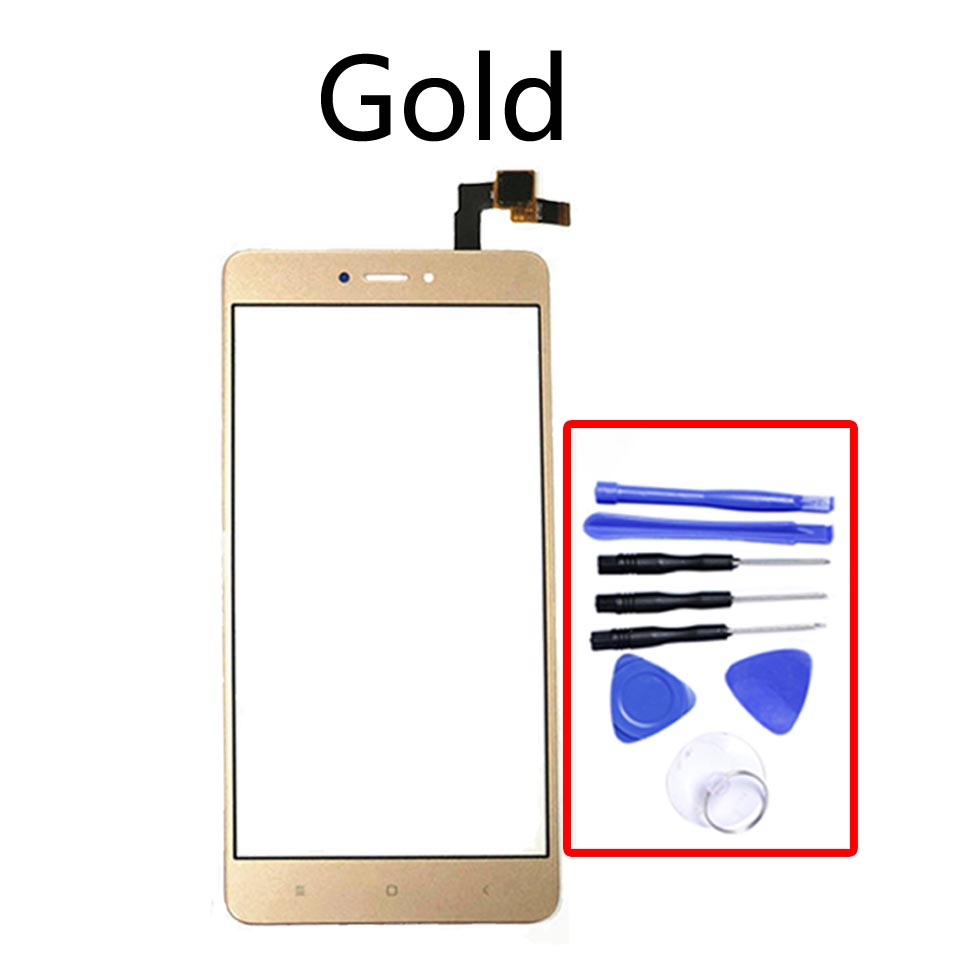 5.5 "Voor Xiaomi Redmi note 4X Touch Screen Panel Sensor Lcd-scherm Glas Lens Panel Touchscreen Digitizer Voor Redmi note4X: Gold-With tool