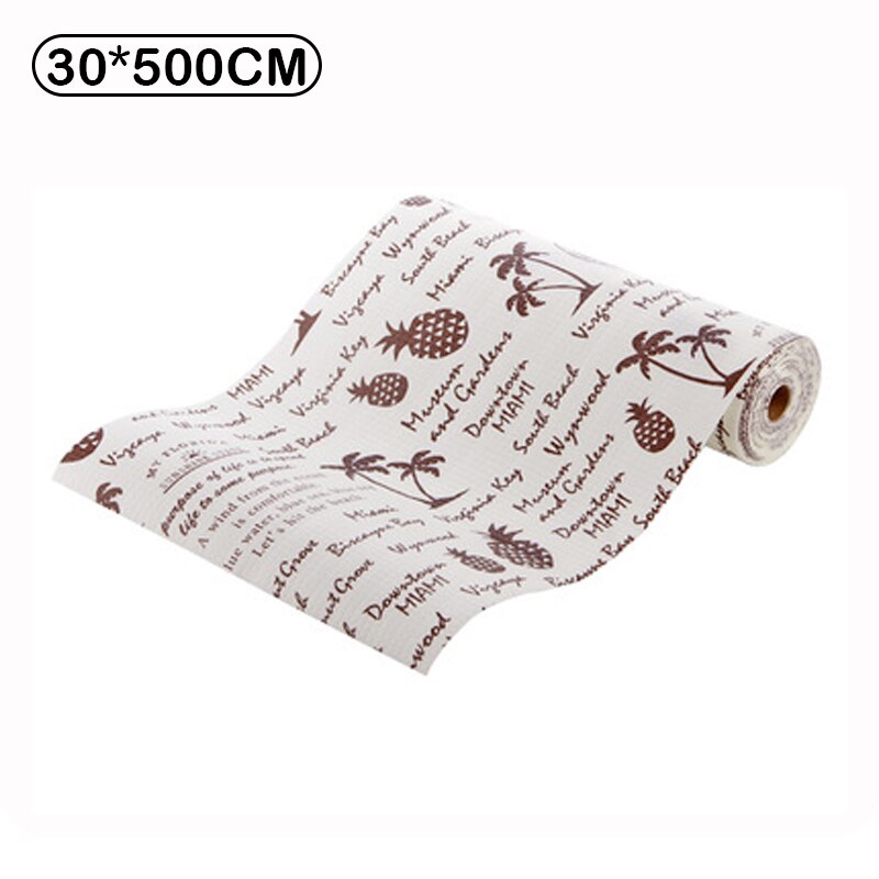 1 Roll drawer mat oil-proof moisture kitchen table Shoes shelf liner mats cupboardspad paper non slip waterproof closet placemat: E4  30x500cm