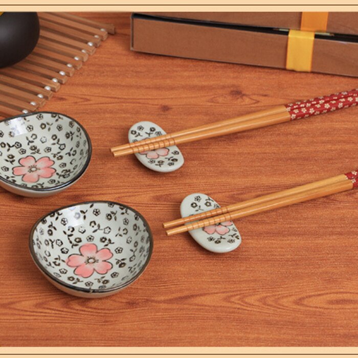 Japanese tableware set Ceramics Sushi Saucer Set for Two in Box Green