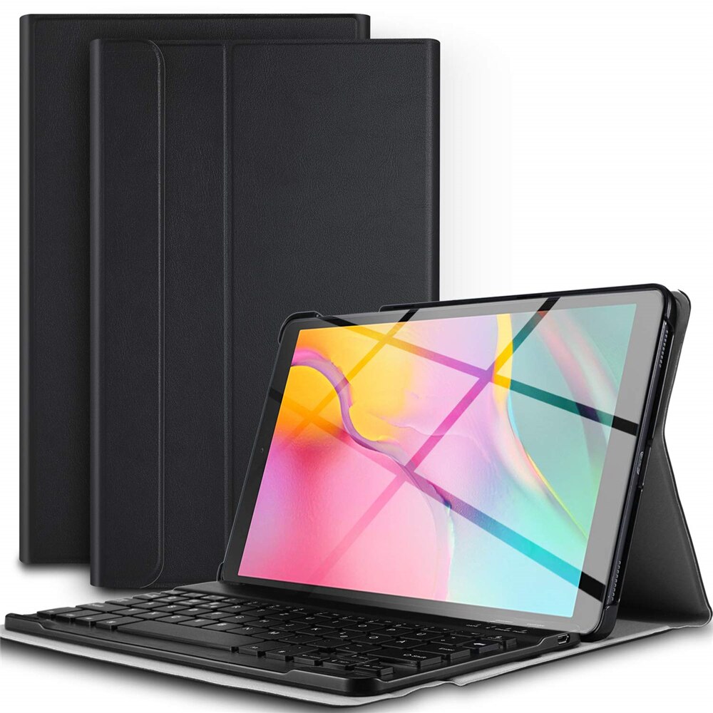 Dla Galaxy Tab A 10.1 2019 pokrywa klawiatury T510 T515 T517 Slim lekka obudowa z odłączaną magnetyczną klawiaturą bezprzewodową