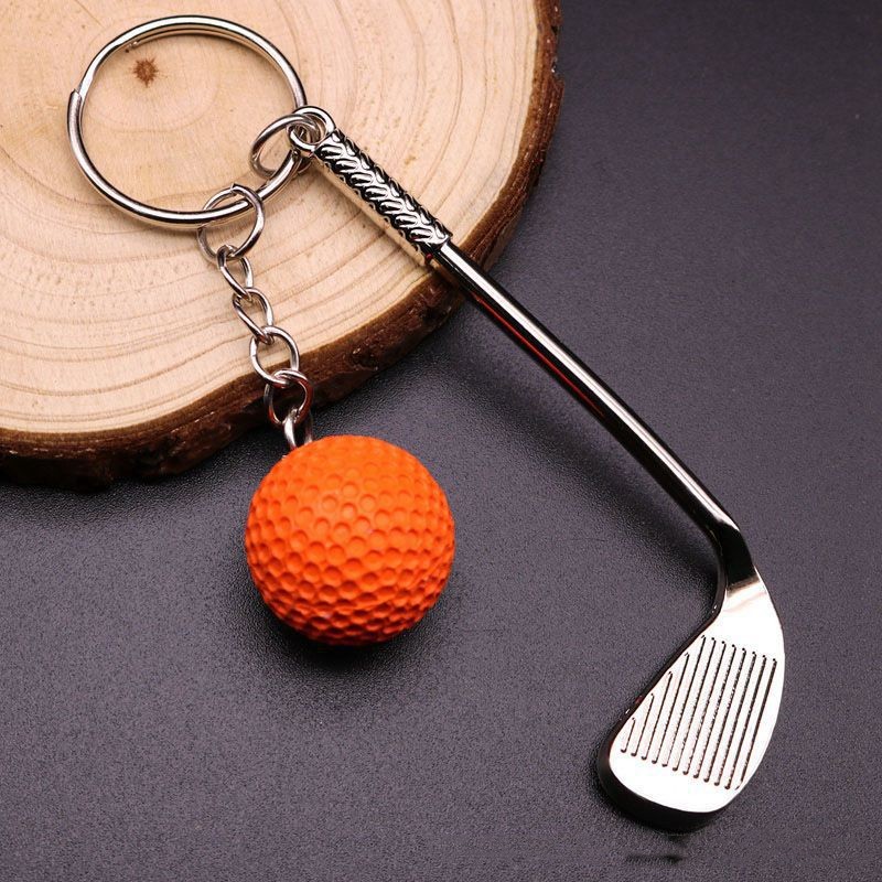 Colgante de llavero con pelota de golf: ¡Agregue un toque deportivo a tu apariencia! perfecto para entusiastas del golf: Gris