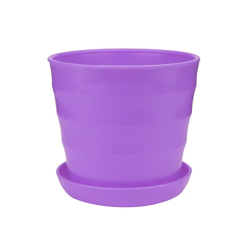 Colourful Flower Pots extra large Plastic Pot Succulent Plant Flowerpot Home Office Decor Flower Pots Planters #4M13: Purple