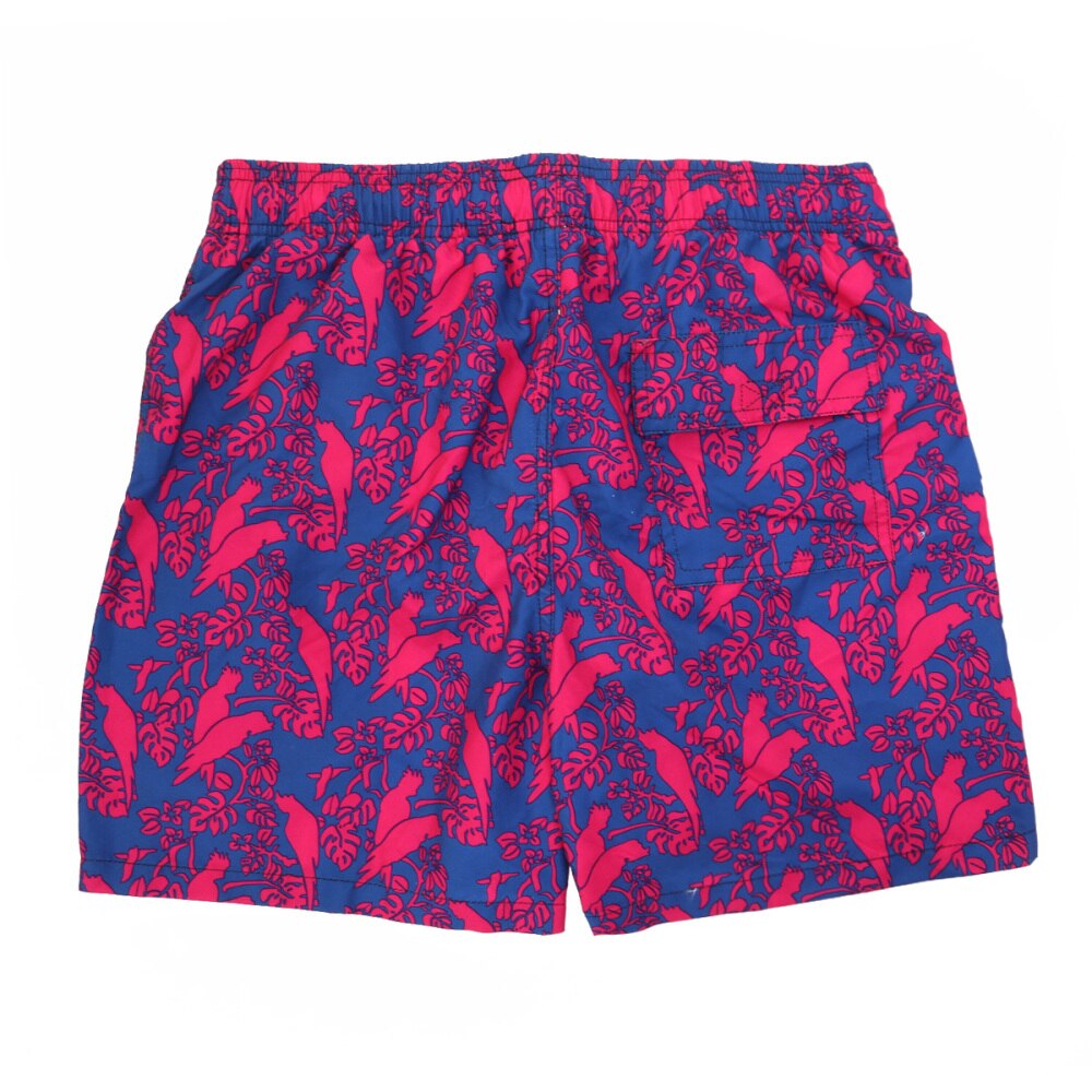 Goldenpoint Herren Badeboxershorts Mit Cocktail-Muster – Grün, Mit Kordelzug & Taschen