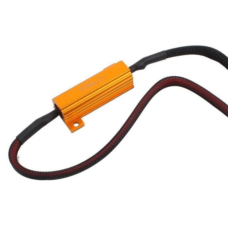 2 uds. De resistencias de carga LED H7, Bombilla de faro LED, decodificador LED de 6 ohmios de resistencia para coche
